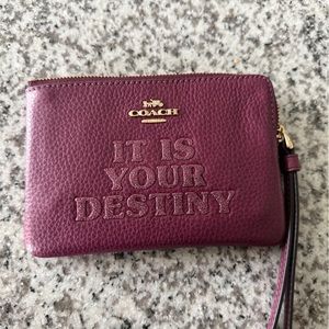 COACH Corner zip leather wristlet It is your destiny Star Wars Collectible